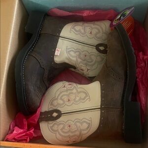 Brown and Cream Western Boots